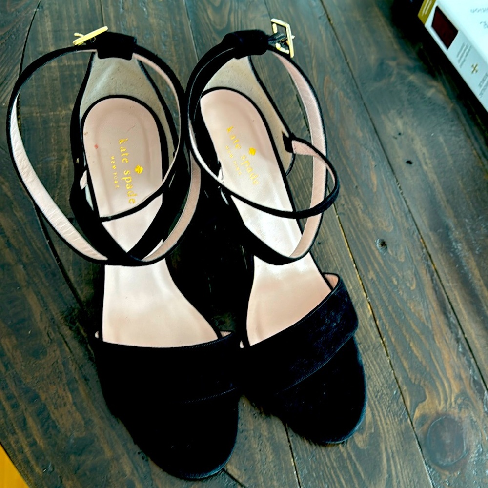 Kate Spade , velvet heels, 9 1/2